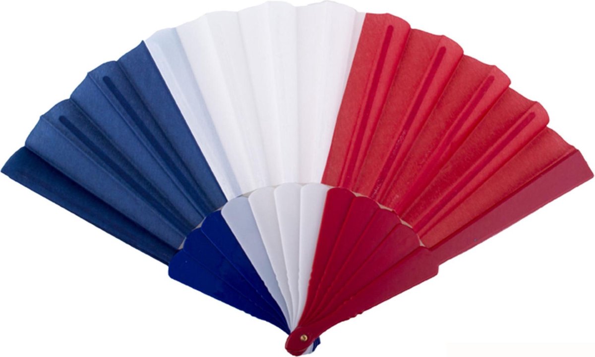ESPA - Frankrijk supporter waaier 23 cm - Accessoires > Waaiers