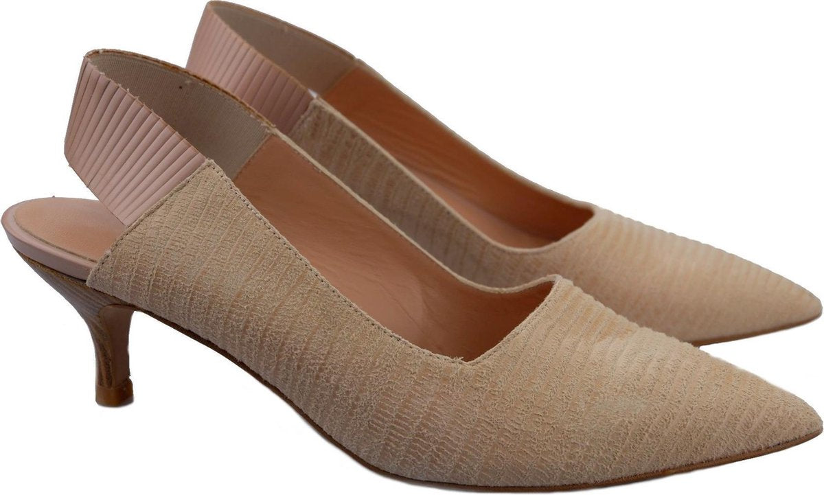Zinda - Dames Slingback Pumps - Beige/Roze - maat 38