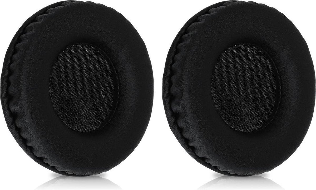 kwmobile 2x oorkussens voor Audio Technica ATH-WS55X koptelefoons - imitatieleer - voor over-ear-koptelefoon - zwart