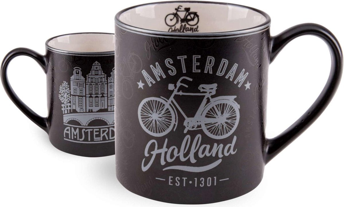 Beker - Amsterdam - Zwart Zilver