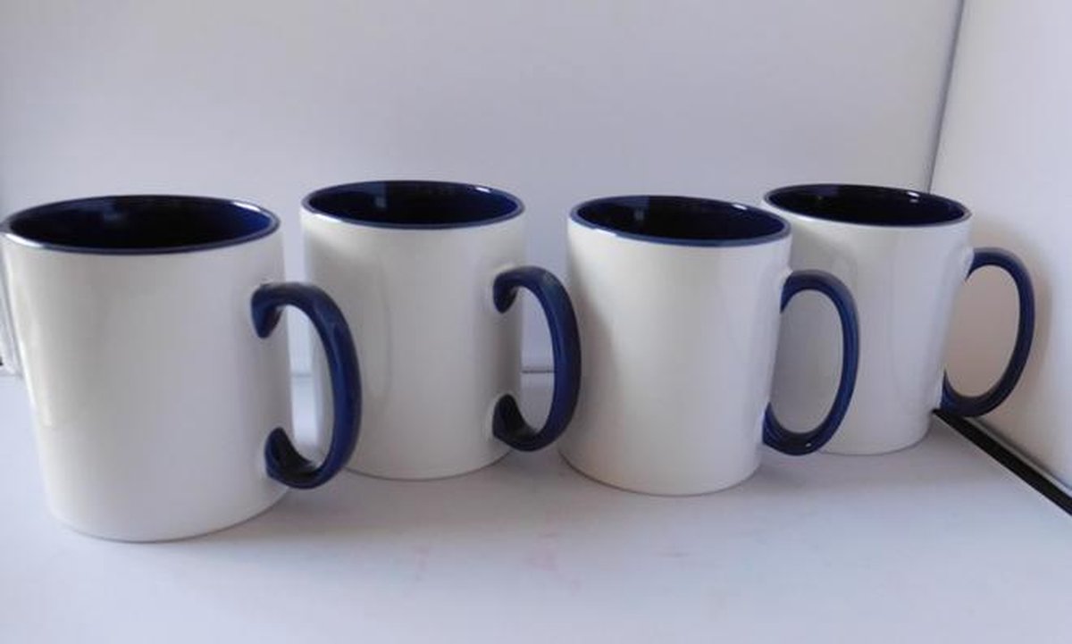 Koffie Bekers Mokken wit 4 stuks
