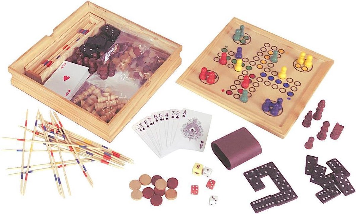 Reisspel met schaken | Dammen | Ludo | Domino | Kaarten | Mikado