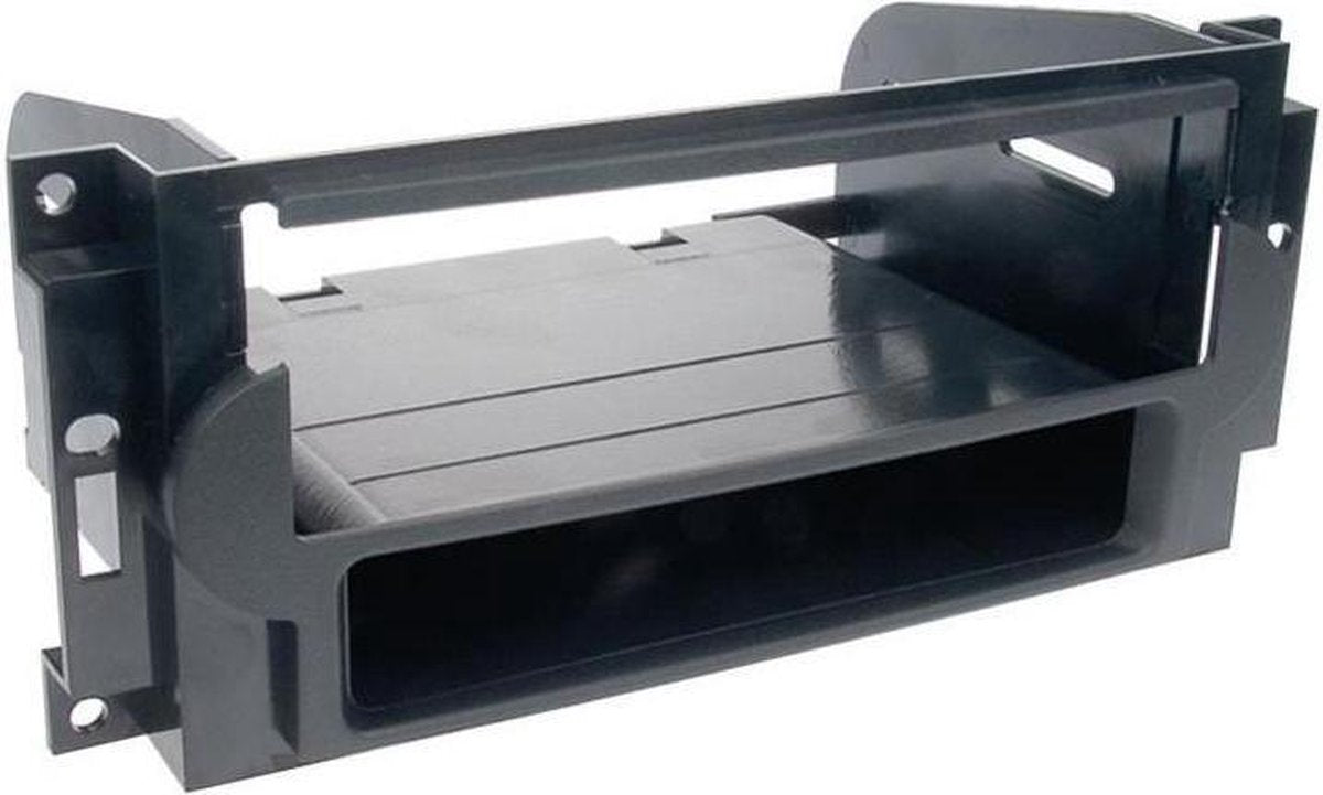 1-DIN Paneel met aflegbakje. Chrysler / Jeep Kleur: Zwart