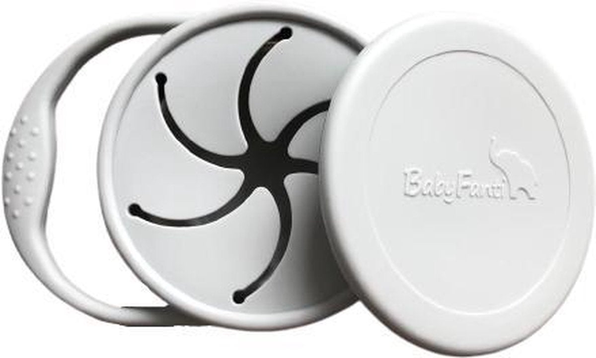 BabyFanti Snack Cup Grijs - Snack Beker - Inklapbaar - Siliconen - Duurzaam - Baby - Peuter - Dreumes - Servies - Babyeetset - Onderweg