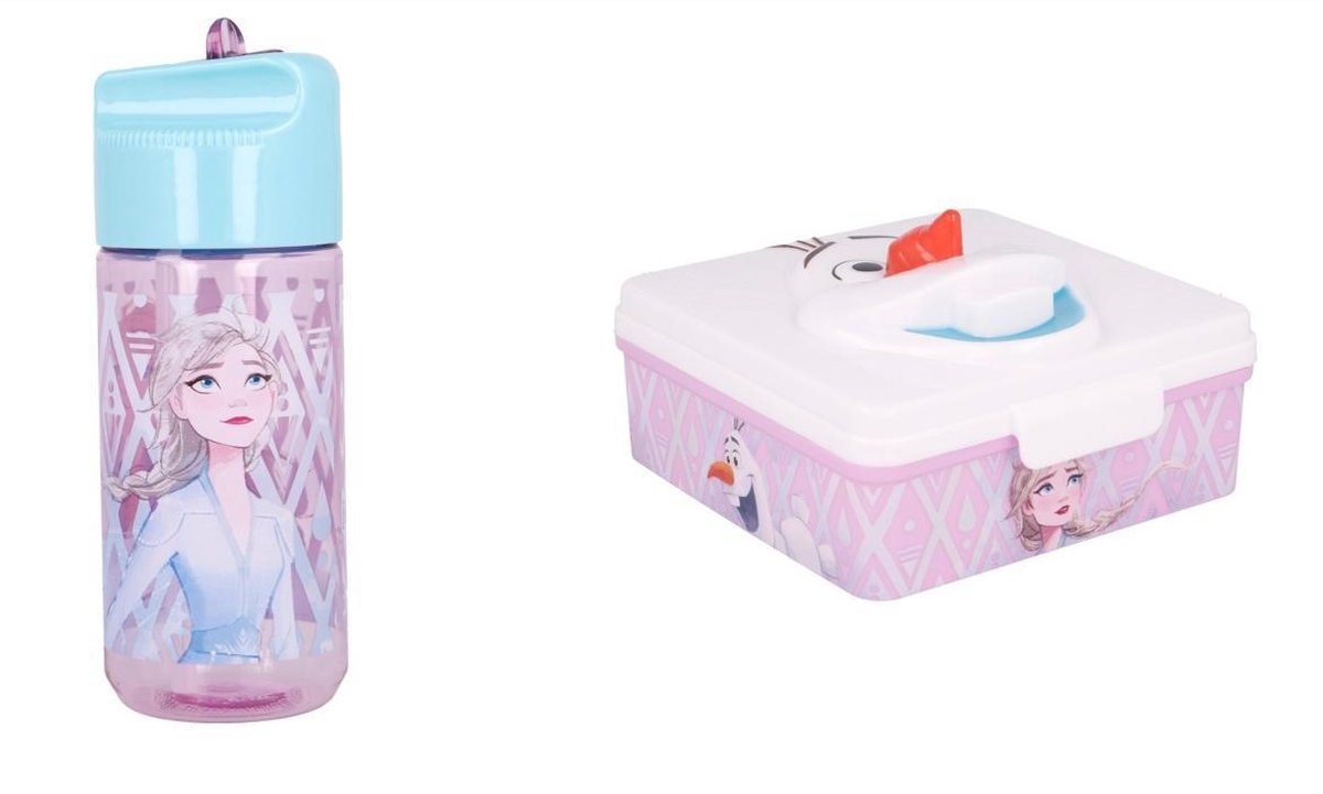 Disney Frozen 3D lunchbox/broodtrommel (incl.  drinkbeker van 400ml) BPA vrij!
