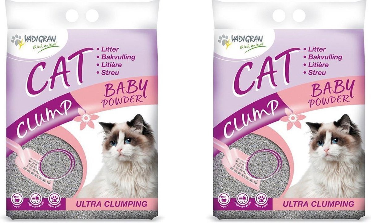 Vadicat Babypoeder Geur - Kattenbakvulling - 24 kg