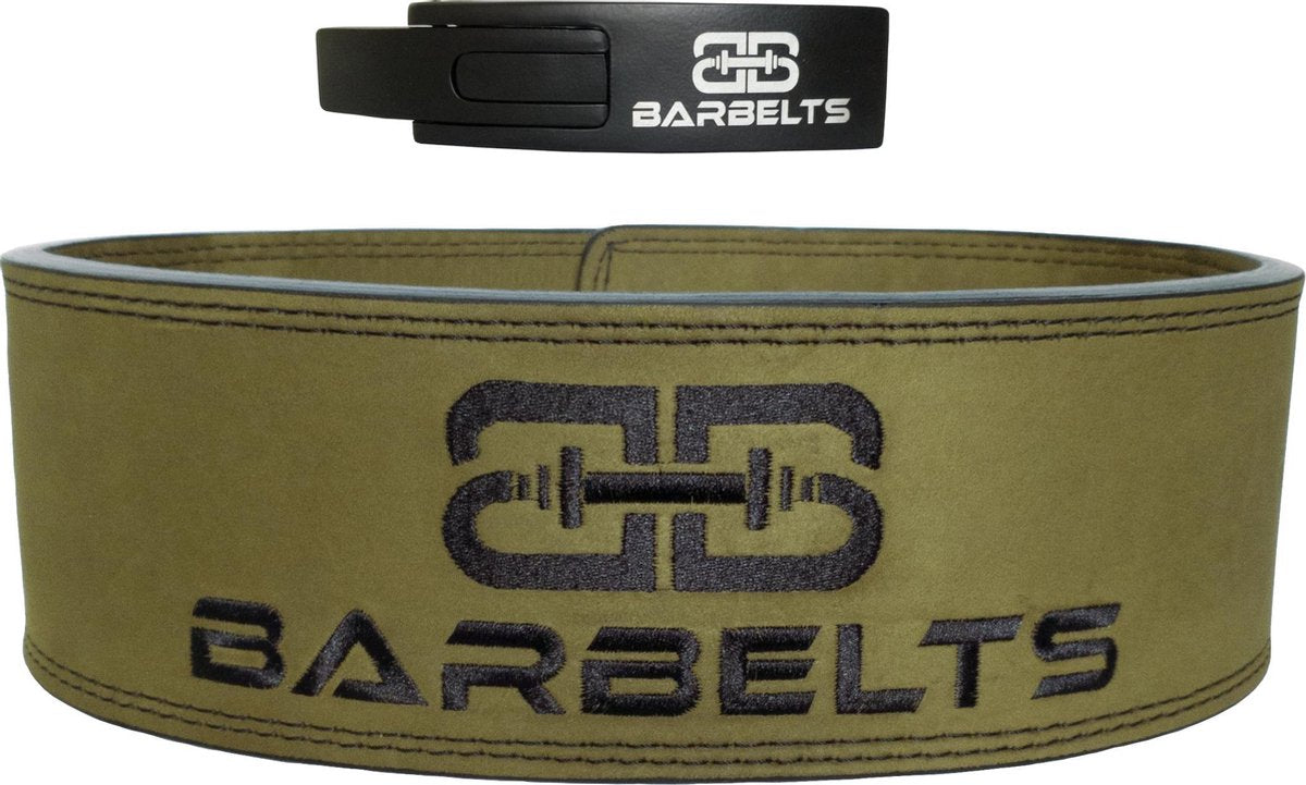 Barbelts Lever belt groen - powerlift riem - L