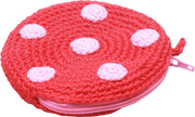 Naturezoo Etuitje Rond Met Stippen 8 Cm Rood/roze