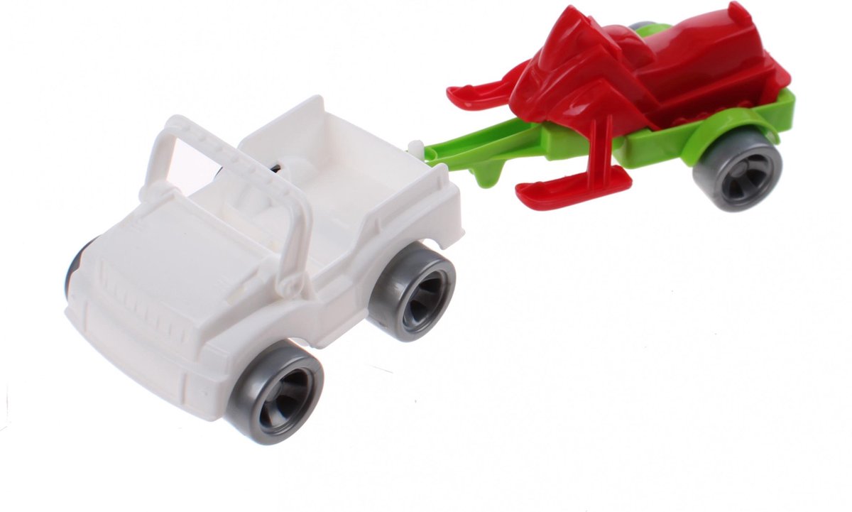 Wader Kids Cars Aanhanger Met Jetski Wit/rood
