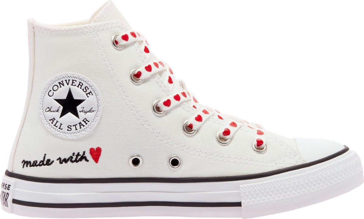 Converse Sneakers - Maat 31 - Vrouwen - Wit - Zwart - Rood