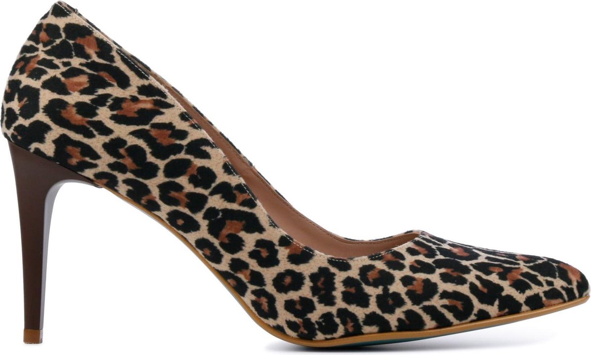 Giulia Vrouwen Suède  Panterprint Pumps / Damesschoenen Naaldhak hoogte 8 cm en hoger   - Giulia 8 sue - Diversen - Maat 36