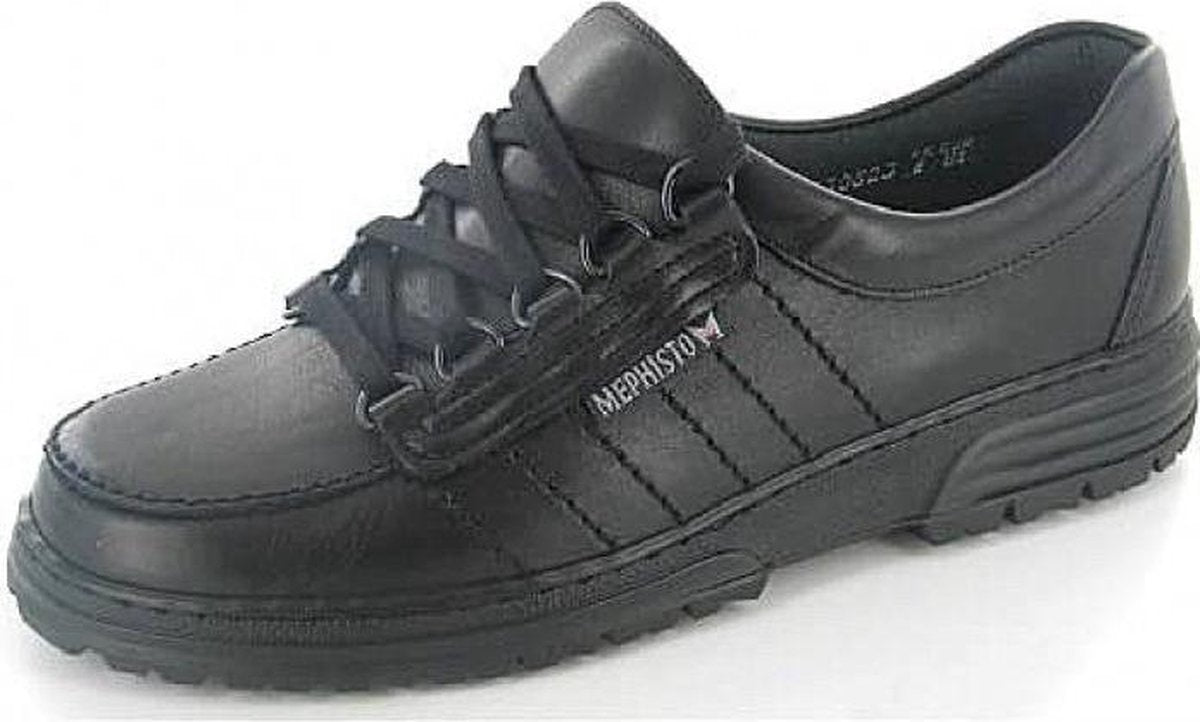 Mephisto BEVERLY Dames Veterschoen - Zwart - Maat 35