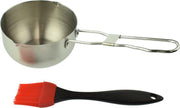 Vaggan Sauspan Barbecue - met Kwast - Set - Ø 11.5 cm - Sauspannetje - Invetkwast