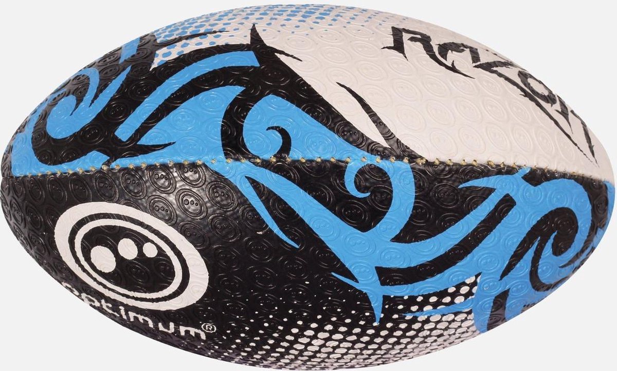 Optimum Razor rugbybal zwart/blauw/wit maat 5