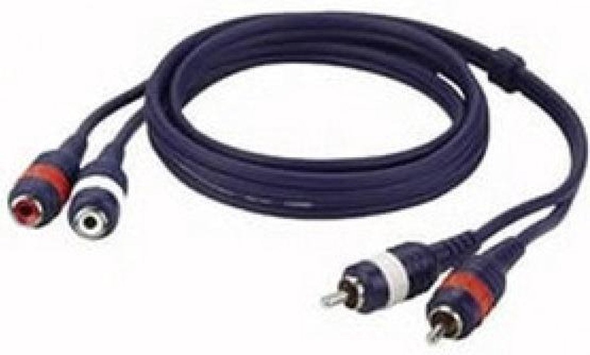 Tulp Kabel 2x RCA Male-2x RCA Female