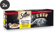 Sheba natte kattenvoeding minifilets gevogelte duopack - 80 stuks - eend