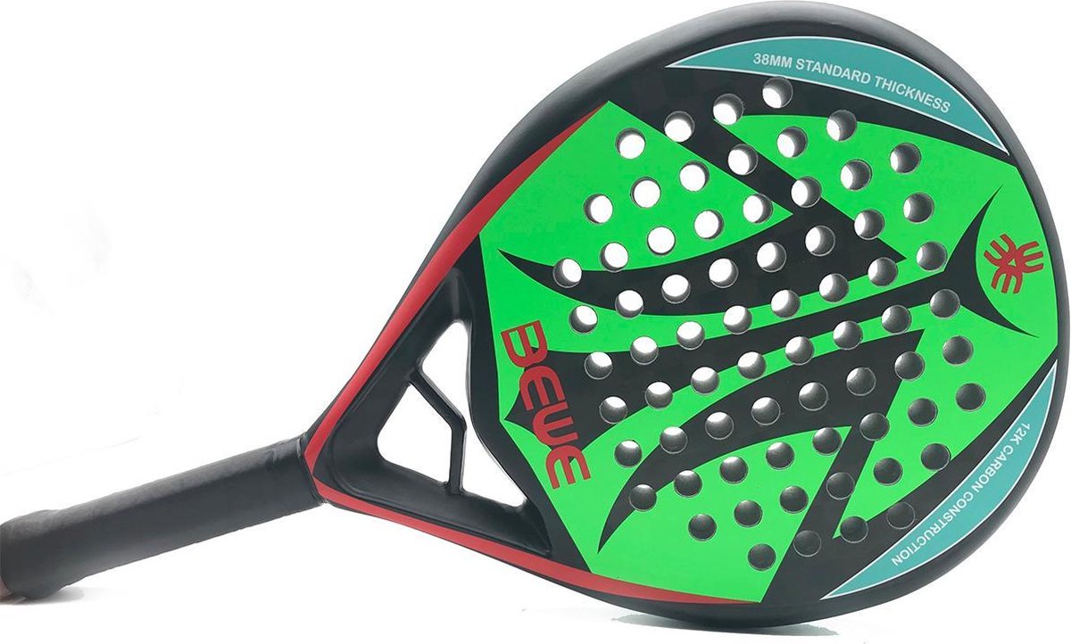 Racket- Padel racket- Padel rackets - Diamond- Padel racket - 12 k- Carbon- fiberglas- Padel- PU grip