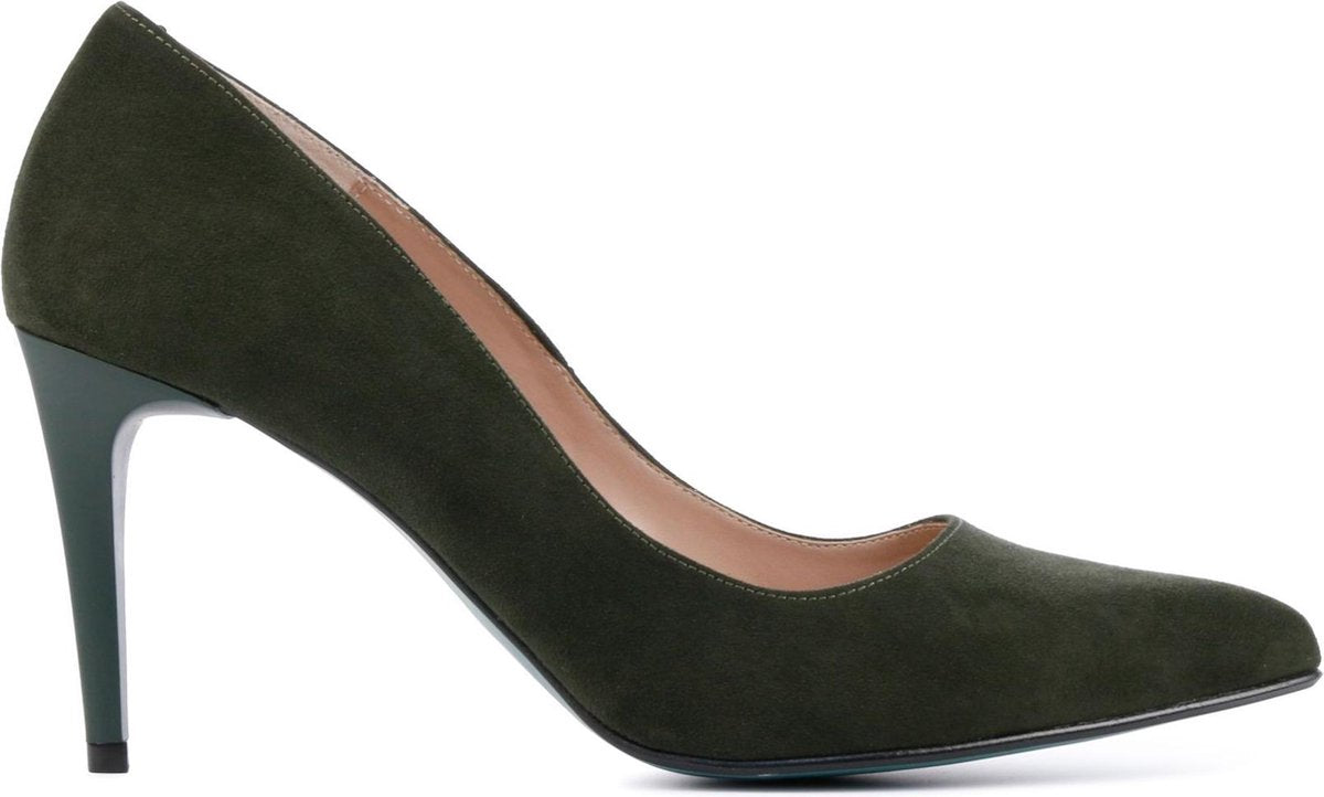 Giulia Vrouwen Suède  Pumps / Damesschoenen Naaldhak hoogte 8 cm en hoger   - Giulia 8 sue - Groen - Maat 37