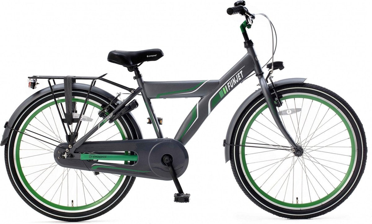 Supersuper Funjet X Kinderfiets - 24 inch - Groen/Grijs