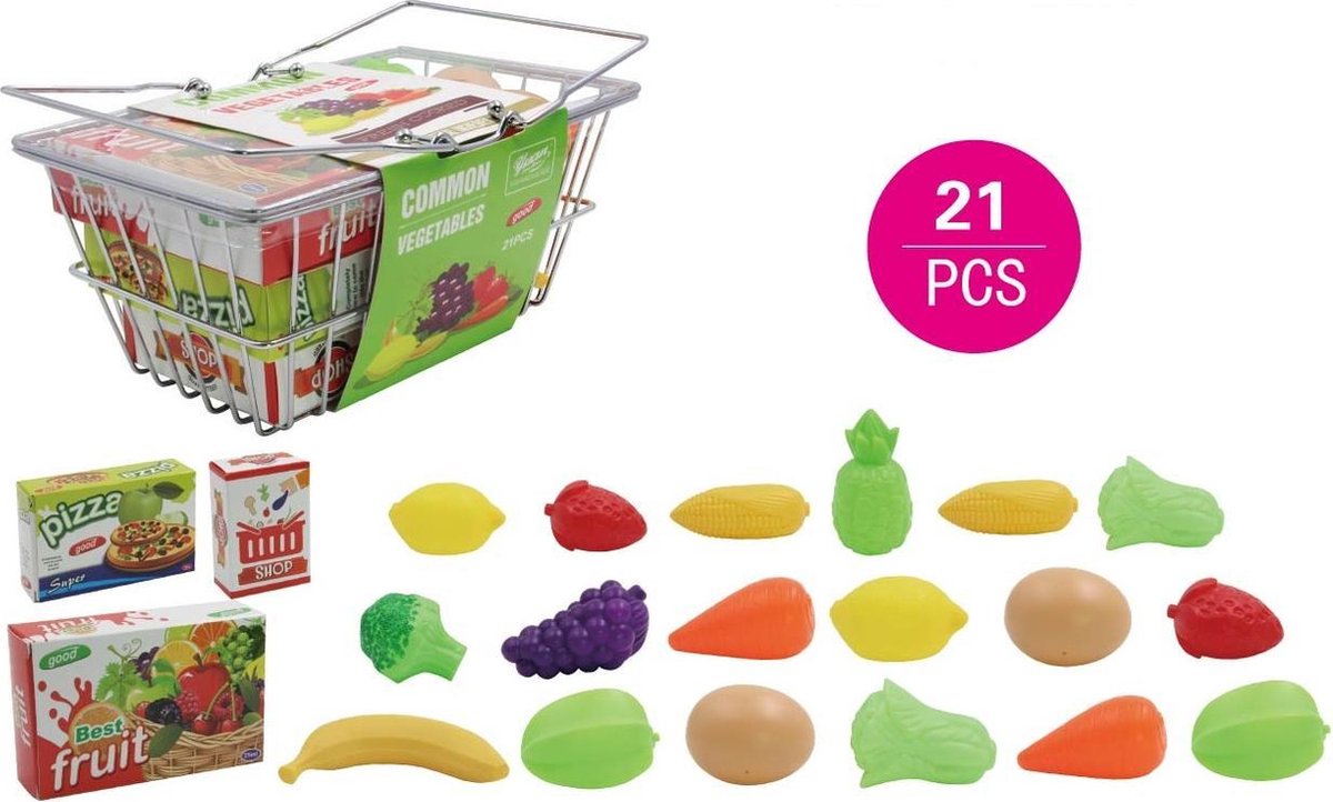 Fruitset in Metalen Mandje