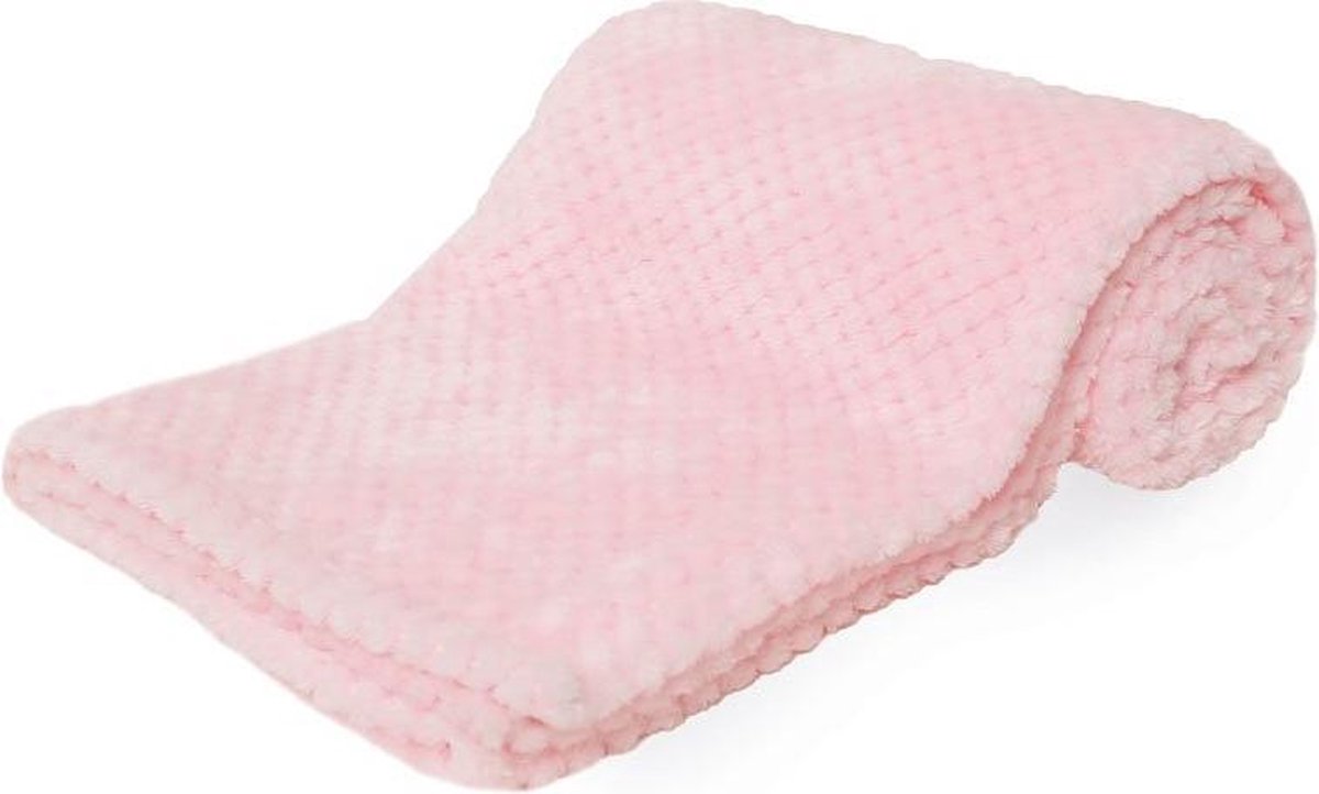 Soft Touch | Baby Winter Waffle Deken | 75 x 100 cm | PINK