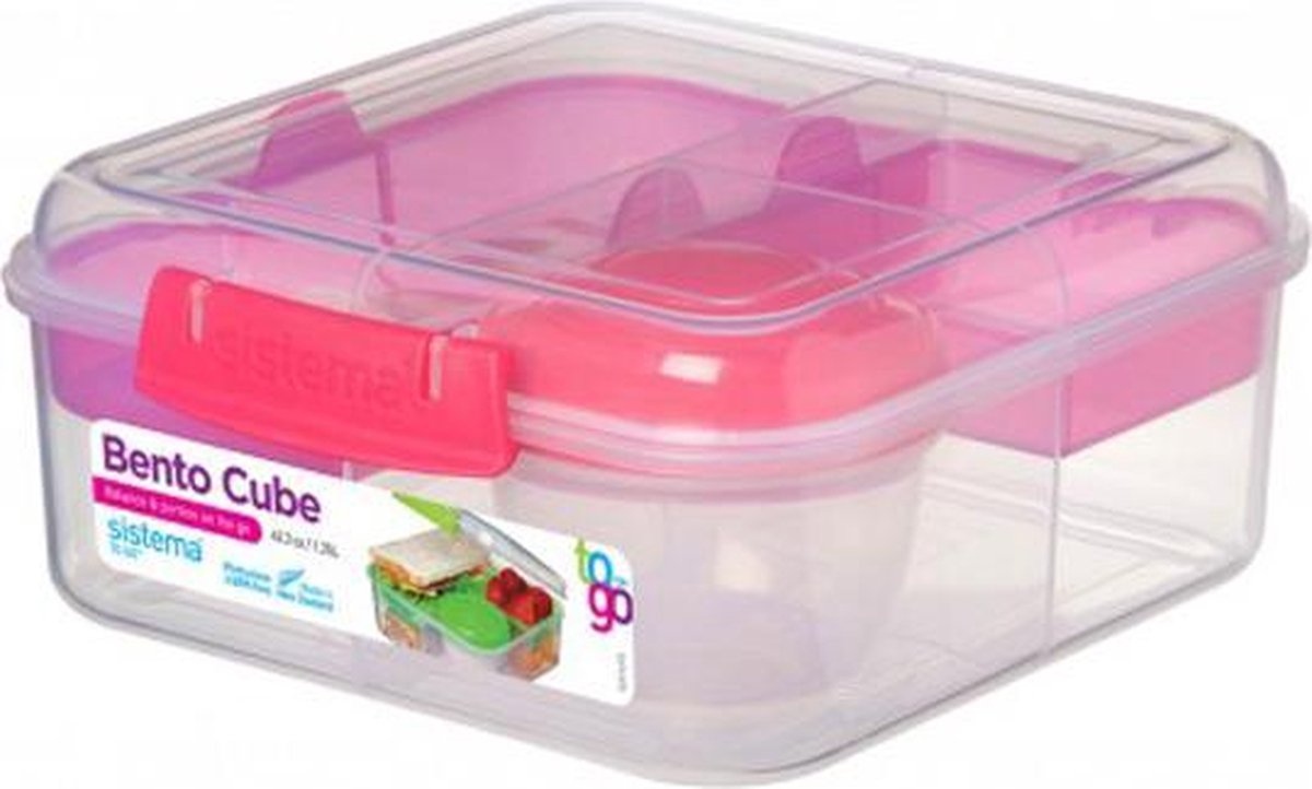 Sistema To Go Bento Cube lunchbox roze