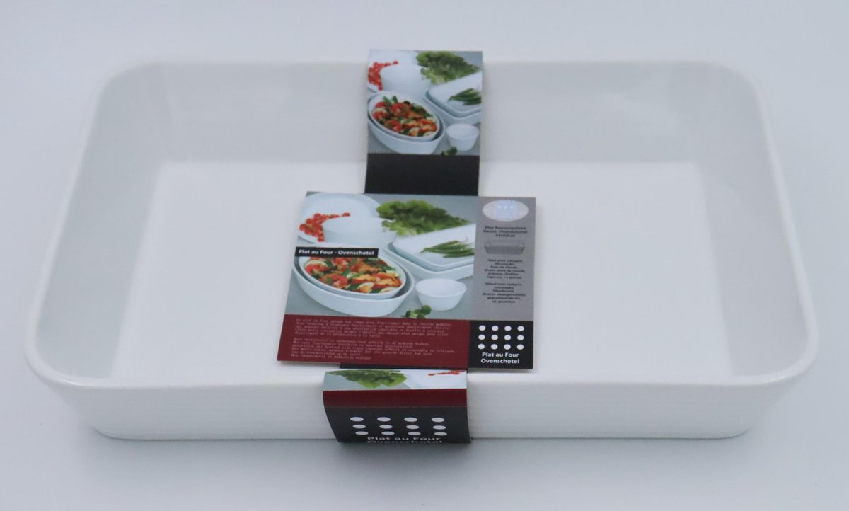 YILTEX – Ovenschaal – Ovenschotel - Rechthoekig – Porselein – Wit – 34x23cm