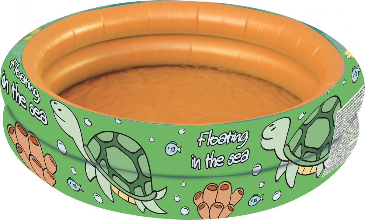 Arditex Opblaaszwembad Turtle Junior 100 X 30 Cm Groen/oranje