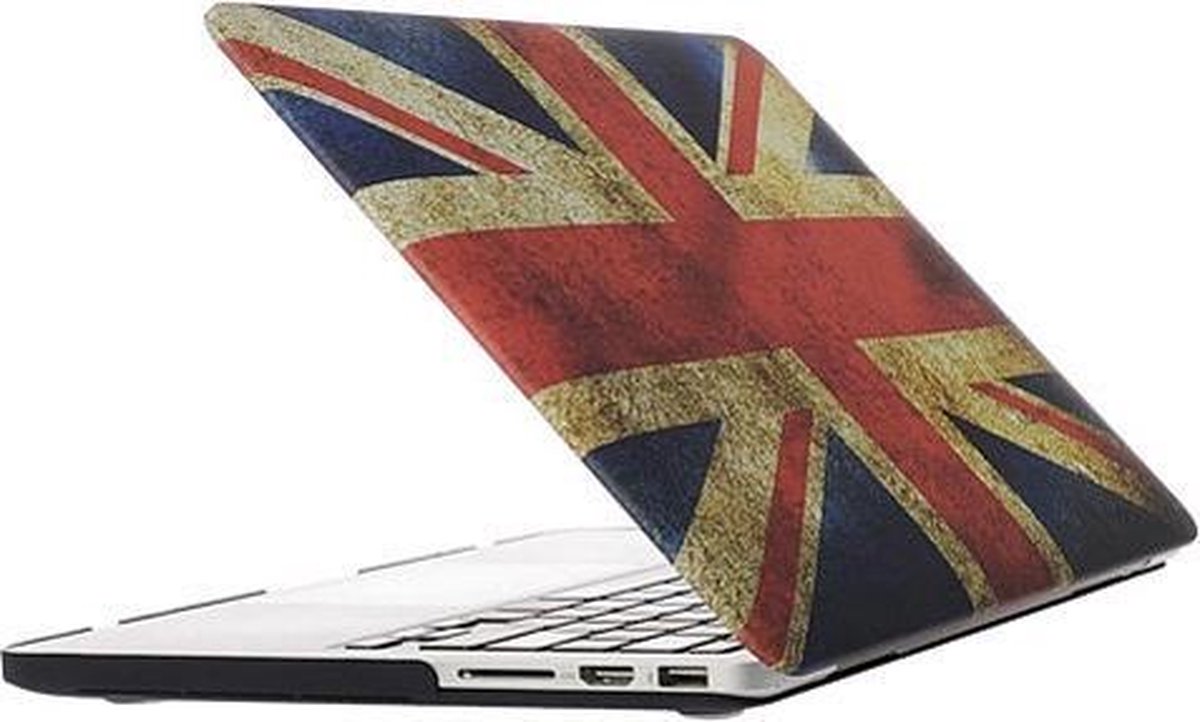 Mobigear Hard Case Frosted Retro UK Flag voor Apple MacBook Pro Retina 13 inch