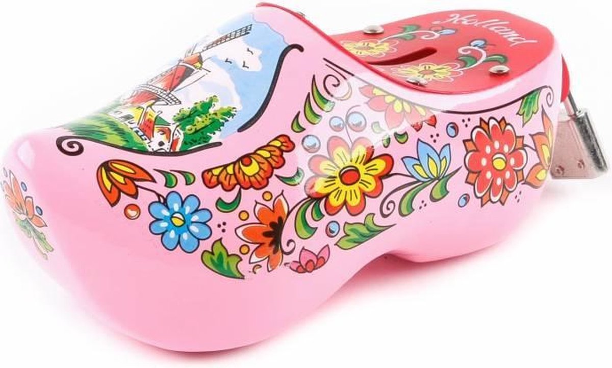 Spaarpot Klomp 15 Cm Holland Roze - Souvenir