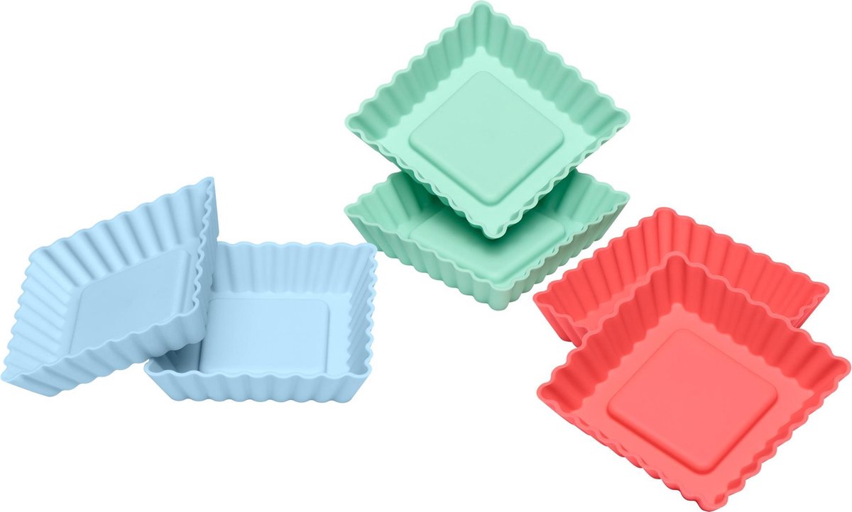 Lurch Flexiform 6 flanvormen - silicone - groen