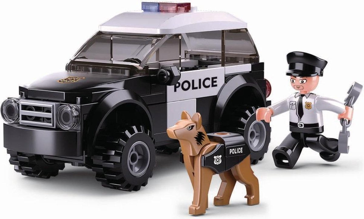 Politieauto met honden Sluban 78 stuks
