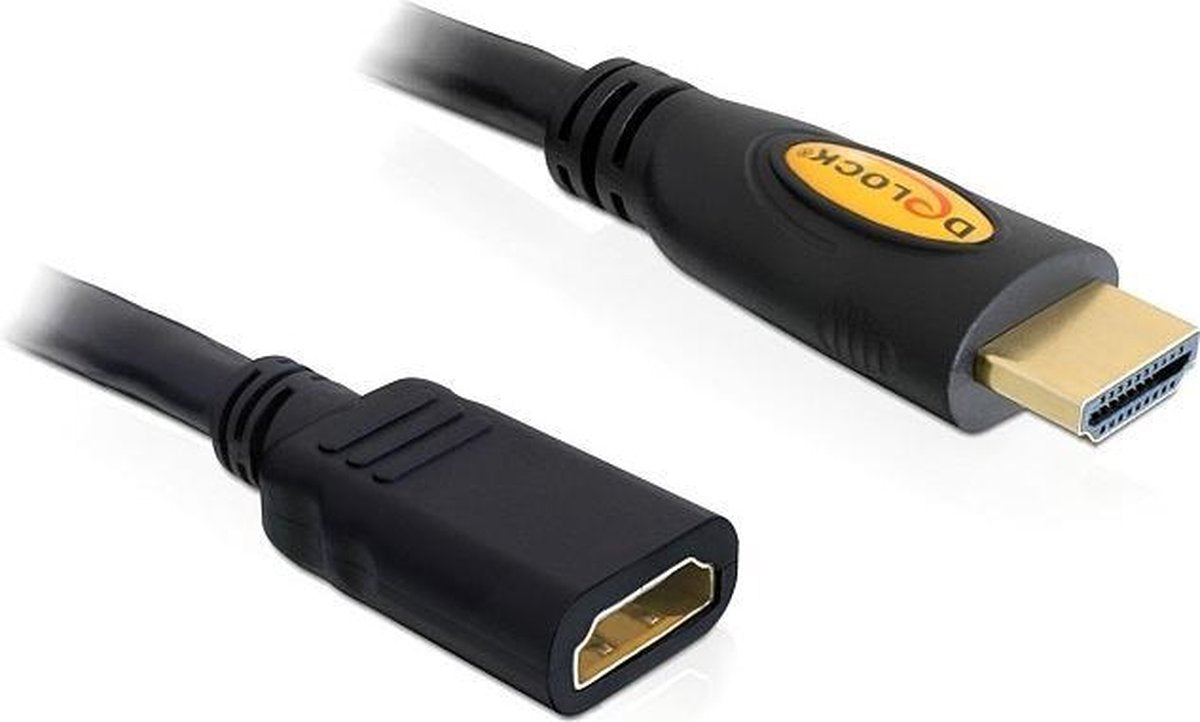 Delock - 1.4 High Speed HDMI verlengkabel (m/f) - 1 m - Zwart