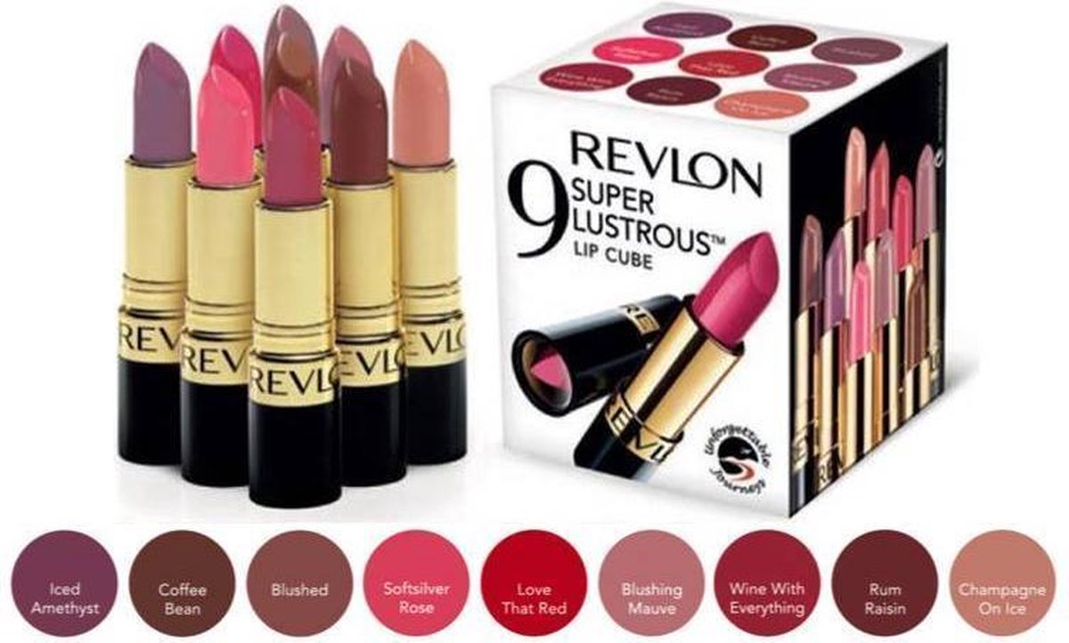 Revlon Super Lustrous Lip Cube (9 Lipsticks)