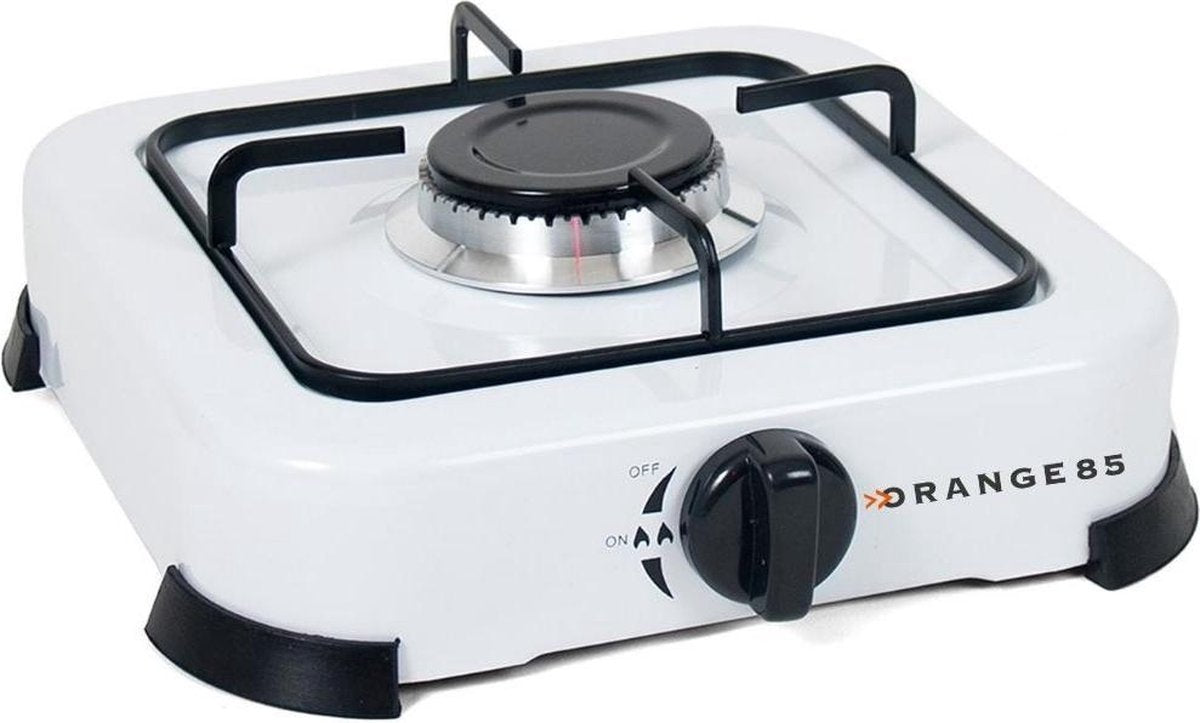 Orange85 Camping - Gaspit - Wit - 1 pit - 26 cm - Kamperen - Kooktoestel camping - Koken