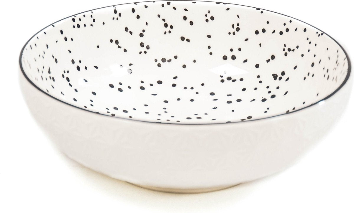 Housevitamin porseleinen kom met stippen - 21 cm - schaal