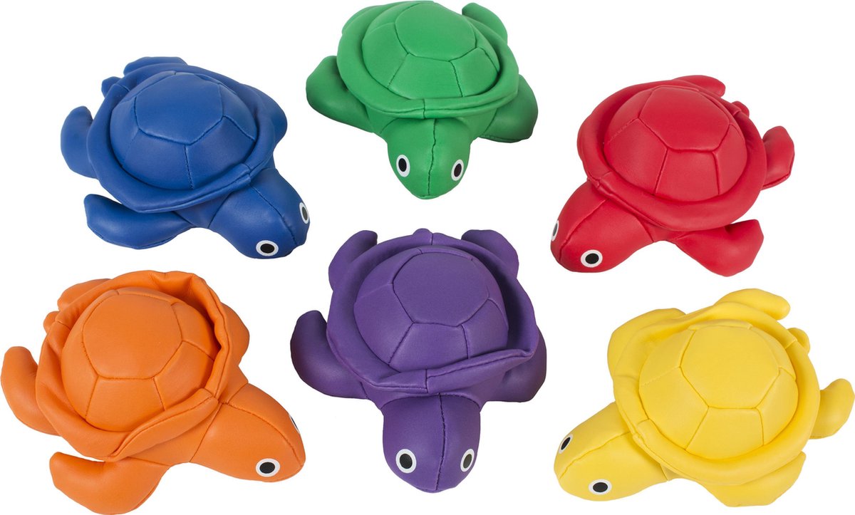 Pittenzak schildpad - set van 6 schildpadden - pittenzakjes