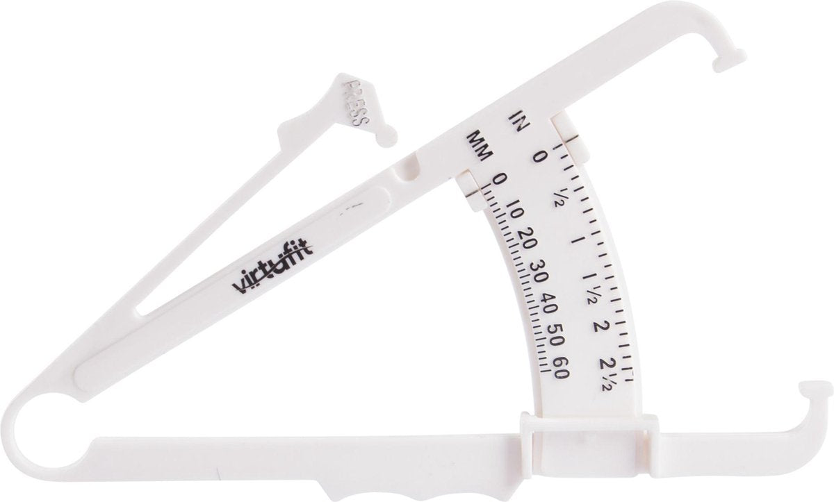 Huidplooimeter - VirtuFit Vetpercentagemeter - Vet meter - Wit