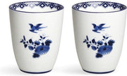 Mokken Rijksmuseum set van 2 - Delfts blauw servies - theemokken set - mok zonder oor - koffiebeker - mooie mokken - koffiemokken - koffiemokken set - relatiegeschenk - typisch Nederlands