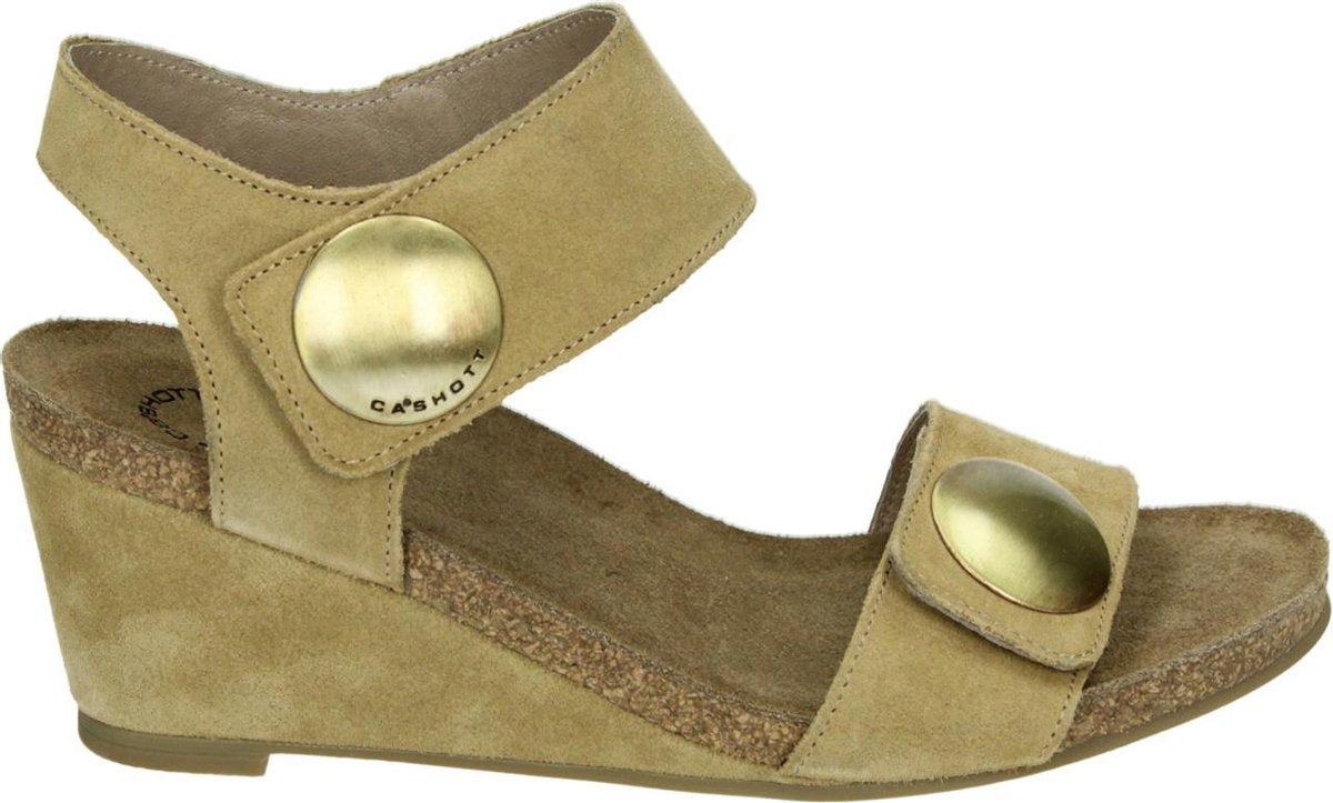 Ca'Shott 8020 BIO - Volwassenen Sandalen met hakDames Sandalen - Kleur: Wit/beige - Maat: 41