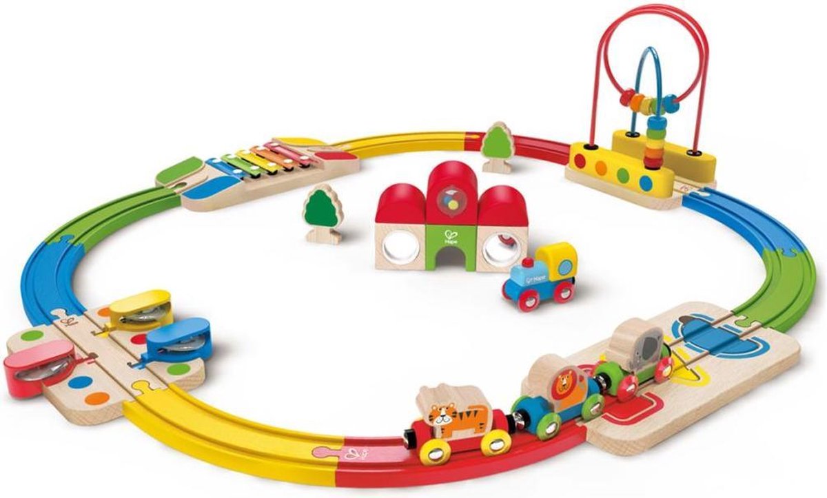 Hape Regenboog Trein en Station Set