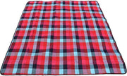 Picknickkleed met Draagband Small 100x150cm - Waterdicht onderlaag - Outdoor - Opvouwbaar buitenkleed - Campingdeken - Rood-blauw