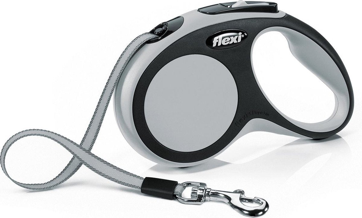 Flexi New Comfort Tape - Hondenriem - Grijs - S - 5 m - (<15 kg)