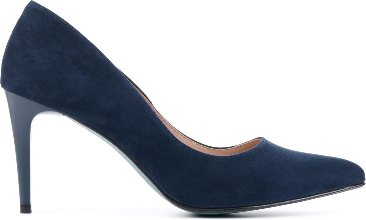 Giulia Vrouwen Suède  Pumps / Damesschoenen Naaldhak hoogte 8 cm en hoger   - Giulia 8 sue - Blauw - Maat 39