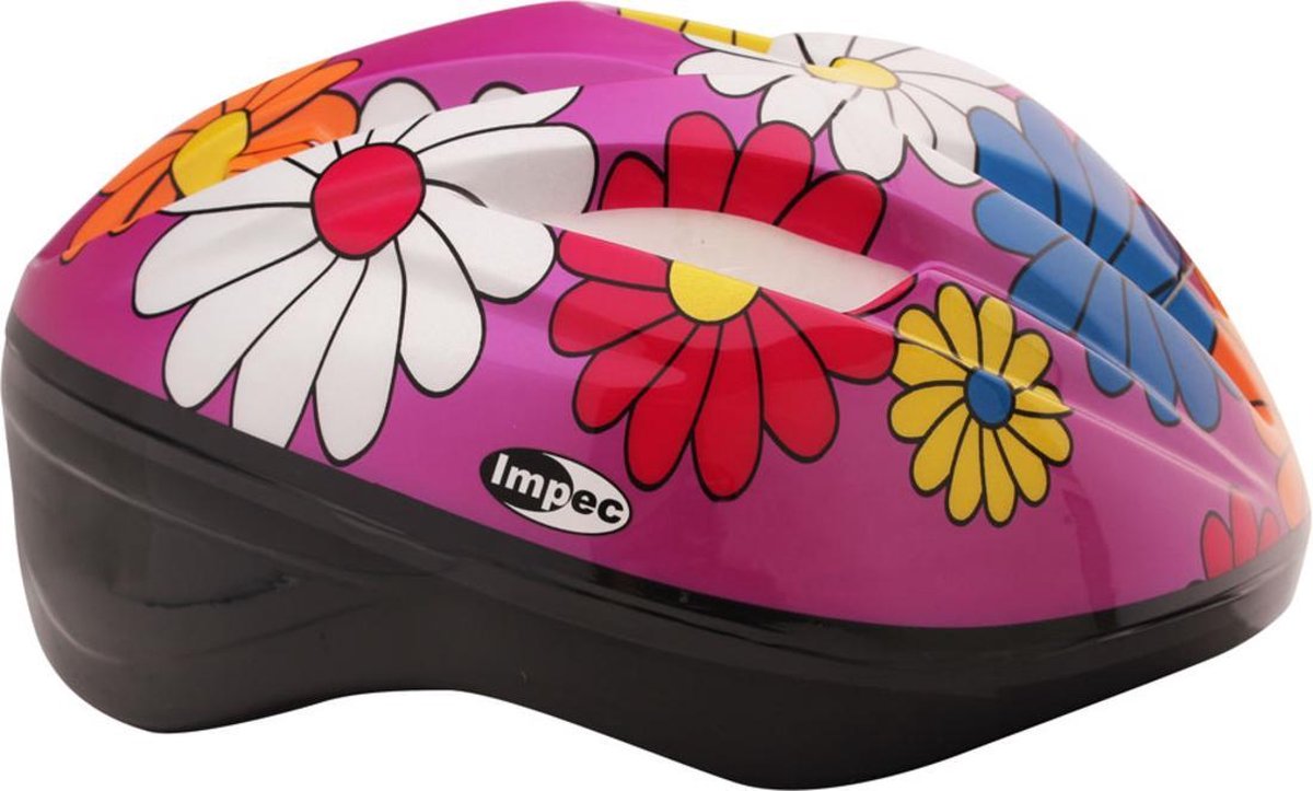 Fietshelm Impec Kind Bloem Zilver