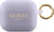 GUESS Siliconen Glitter Hoesje AirPods 3 - Violet
