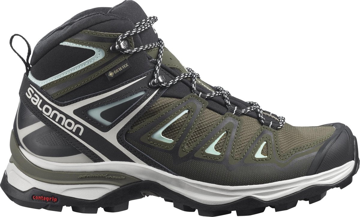 Salomon X Ultra 3 Mid GTX W Wandelschoenen Dames - Olive Night/Zwart - Maat 42