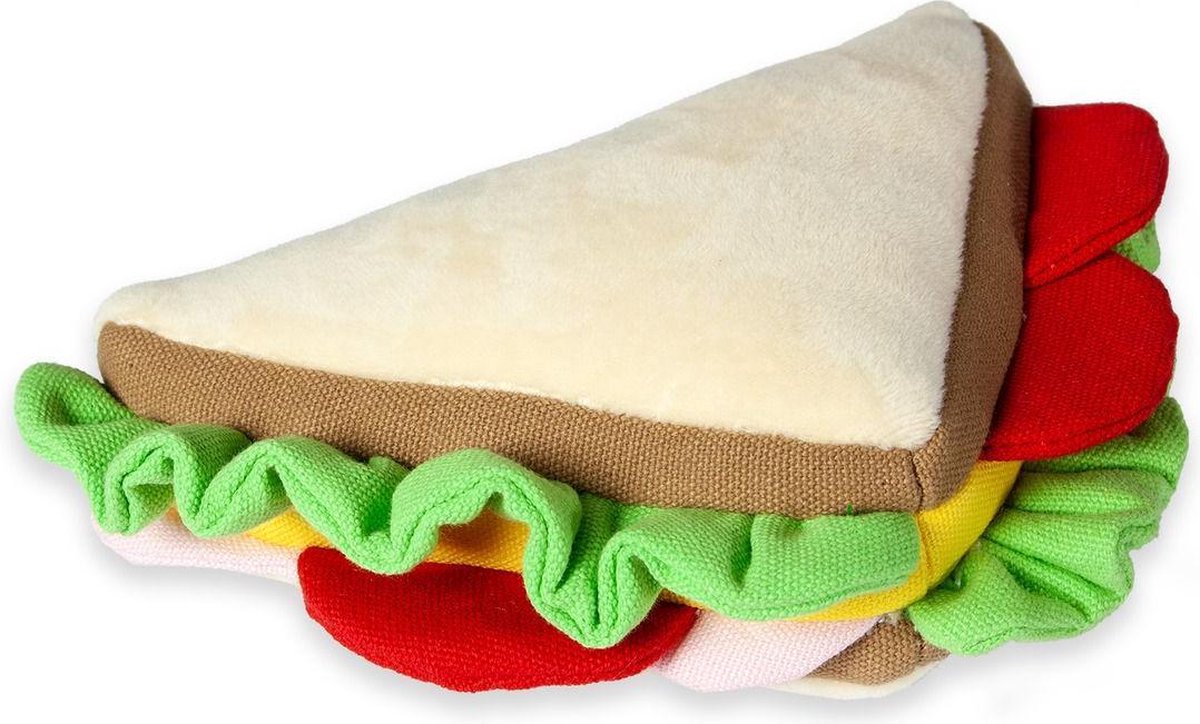 Dog toy plush sandwich