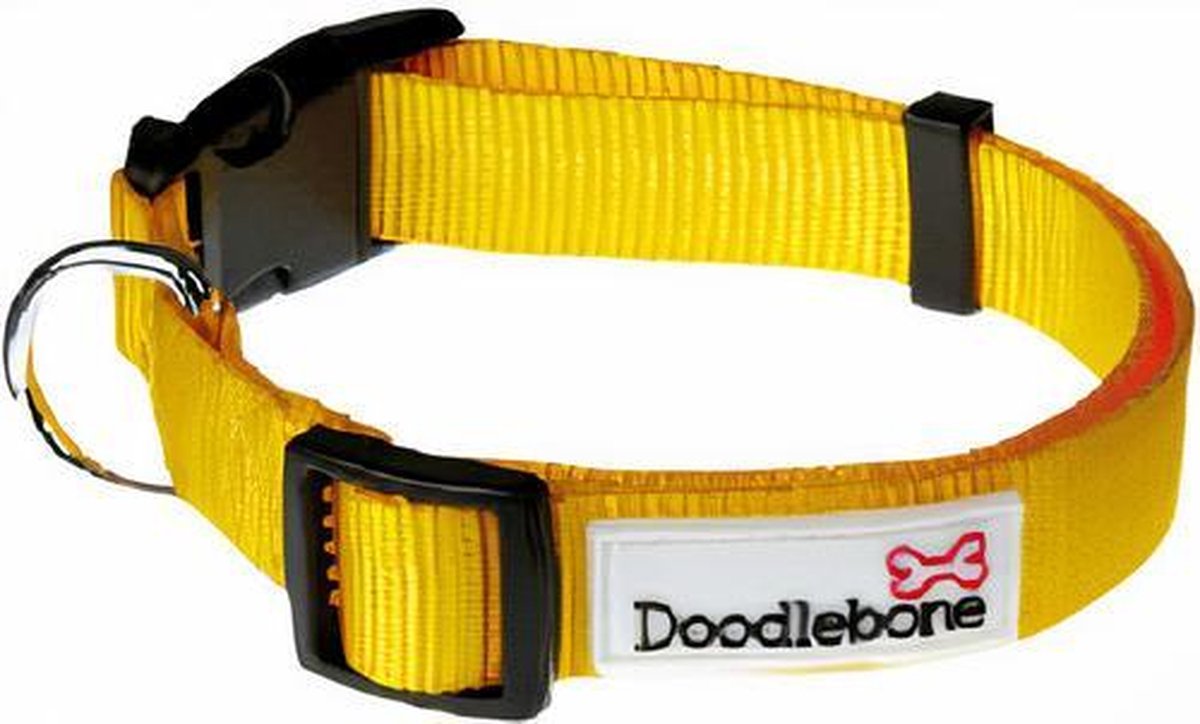 Doodlebone Hondenhalsband Bold 40 - 50 Cm Nylon Geel