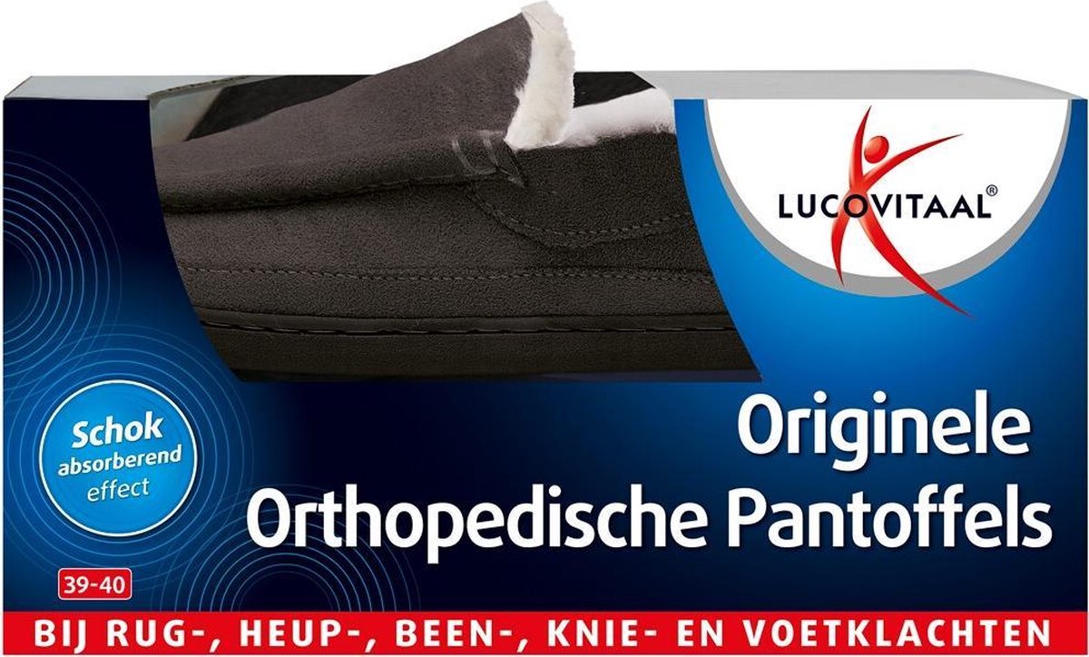 2x Lucovitaal Orthopedische Pantoffel Maat 39-40 1 paar